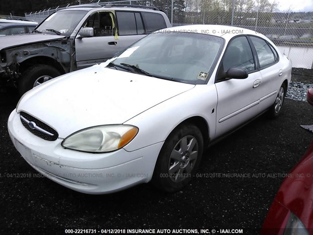 1FAFP52241G251314 - 2001 FORD TAURUS LX WHITE photo 2