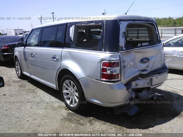 2FMDK52C49BA32019 - 2009 FORD FLEX SEL SILVER photo 3