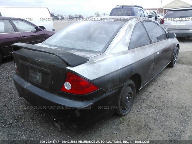 1HGEM21965L007576 - 2005 HONDA CIVIC EX SILVER photo 4