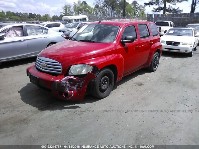 3GNDA13D98S568035 - 2008 CHEVROLET HHR LS RED photo 2