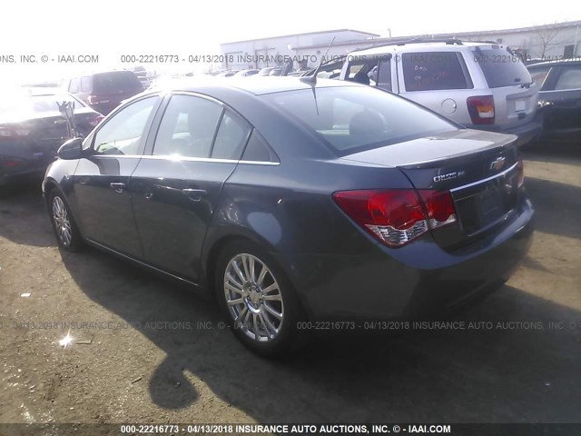 1G1PH5SB4D7148466 - 2013 CHEVROLET CRUZE ECO GRAY photo 3