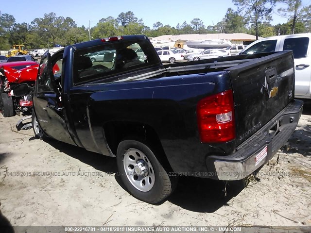 1GCEC14CX7Z514564 - 2007 CHEVROLET SILVERADO C1500 BLUE photo 3