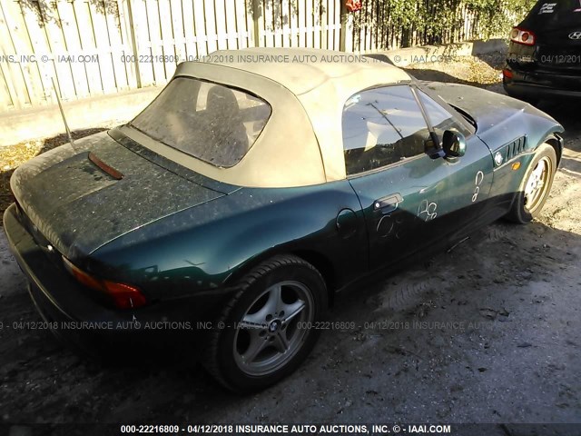 4USCH732XVLB79758 - 1997 BMW Z3 1.9 GREEN photo 4