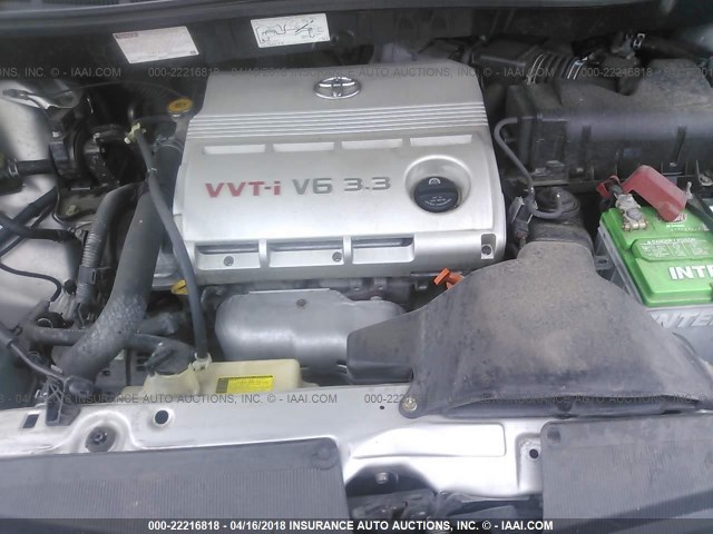 5TDZA23C36S520964 - 2006 TOYOTA SIENNA CE/LE SILVER photo 10