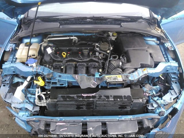 1FADP3K25EL270205 - 2014 FORD FOCUS SE BLUE photo 10