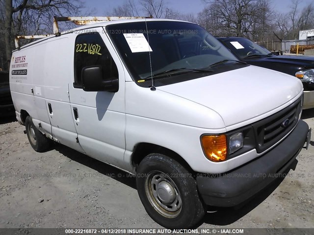 1FTRE14L45HA22918 - 2005 FORD ECONOLINE E150 VAN WHITE photo 1