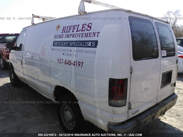 1FTRE14L45HA22918 - 2005 FORD ECONOLINE E150 VAN WHITE photo 3