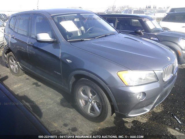 5UXWX5C53BL713551 - 2011 BMW X3 XDRIVE28I GRAY photo 1