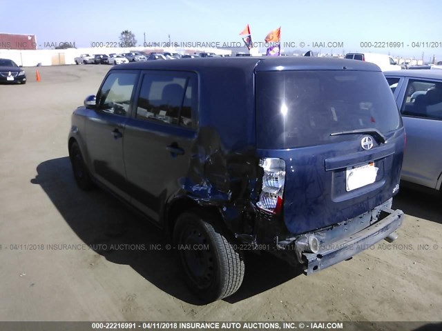 JTLKE50E081015336 - 2008 TOYOTA SCION XB BLUE photo 3