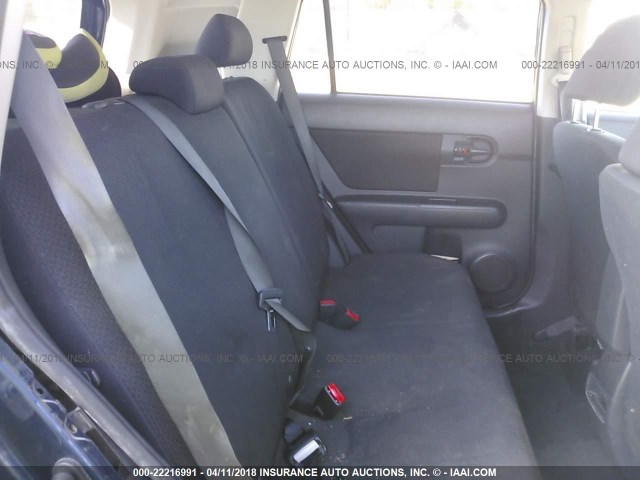 JTLKE50E081015336 - 2008 TOYOTA SCION XB BLUE photo 8