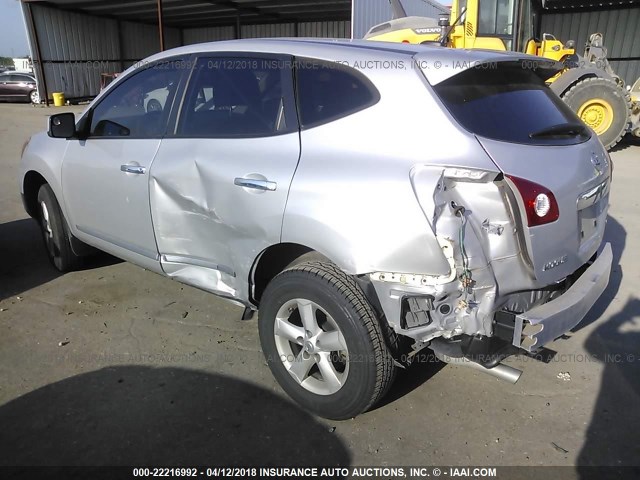 JN8AS5MT9DW037068 - 2013 NISSAN ROGUE S/SV SILVER photo 3