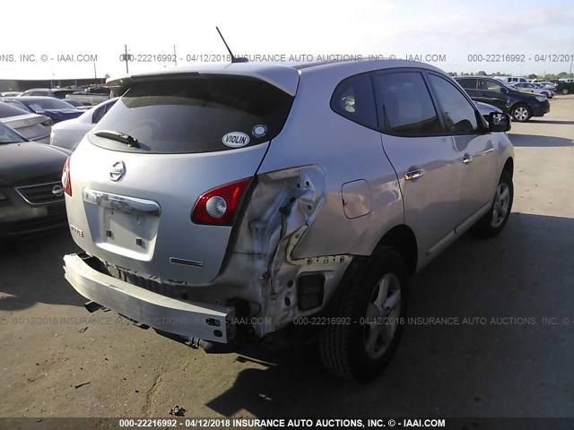 JN8AS5MT9DW037068 - 2013 NISSAN ROGUE S/SV SILVER photo 4