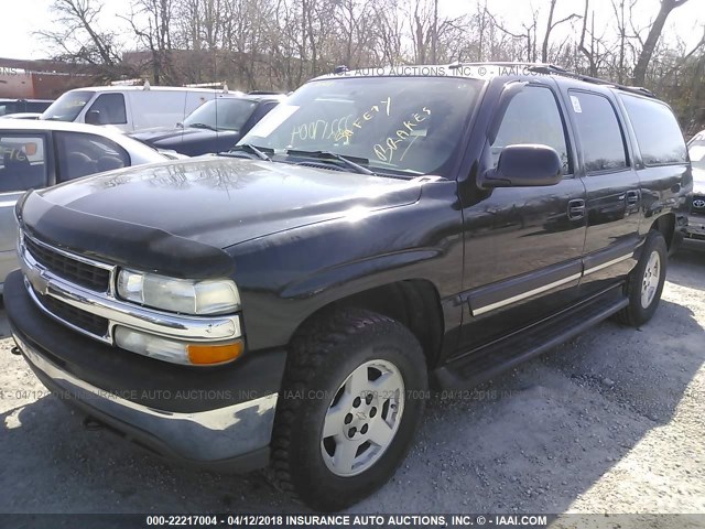 1GNFK16Z95J114670 - 2005 CHEVROLET SUBURBAN K1500 BLACK photo 2