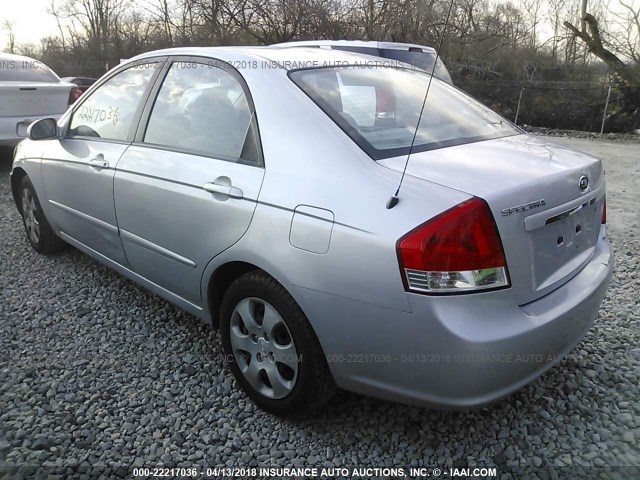 KNAFE121075426692 - 2007 KIA SPECTRA EX/LX SILVER photo 3