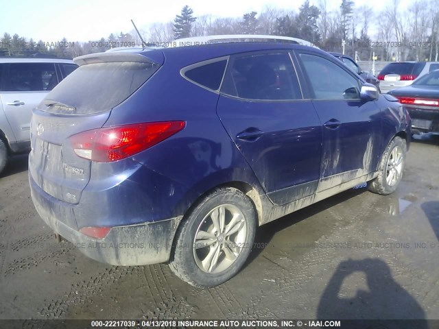 KM8JUCAC4DU620461 - 2013 HYUNDAI TUCSON GLS/LIMITED 紫色 照片 4