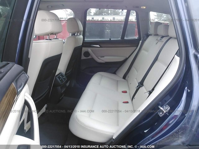 5UXWX5C57BL712757 - 2011 BMW X3 XDRIVE28I Dark Blue photo 8