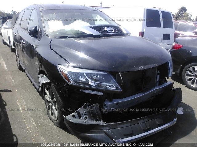 5N1AR2MN5FC608109 - 2015 NISSAN PATHFINDER S/SV/SL/PLATINUM 黑色 照片 1