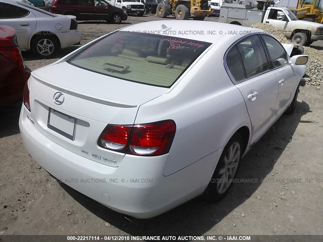 JTHCE96S170007382 - 2007 LEXUS GS 350 WHITE photo 4