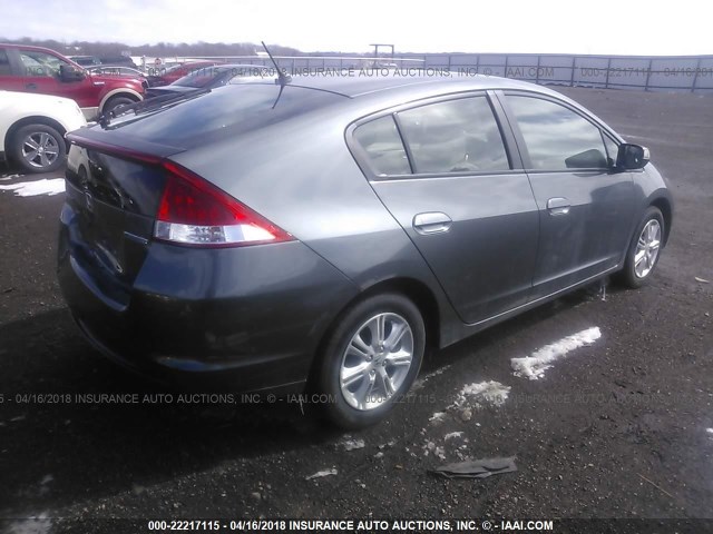 JHMZE2H70AS027726 - 2010 HONDA INSIGHT EX GRAY photo 4