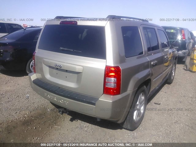 1J4NT1GA4AD621568 - 2010 JEEP PATRIOT SPORT TAN photo 4