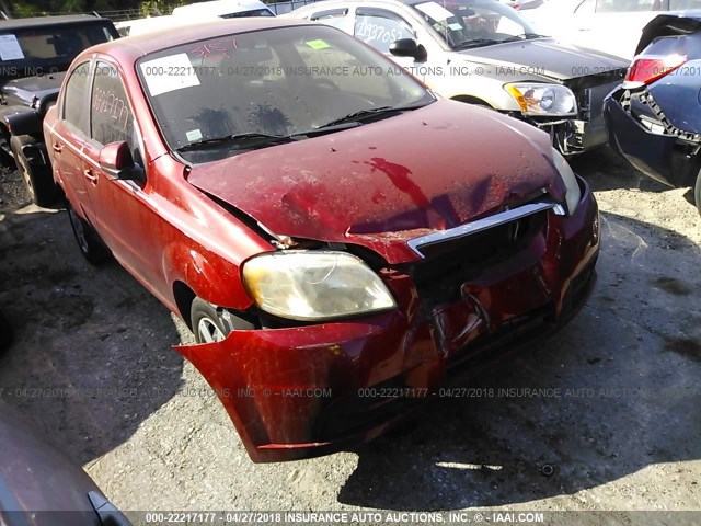 KL1TD5DE2AB087109 - 2010 CHEVROLET AVEO LS/LT RED photo 1