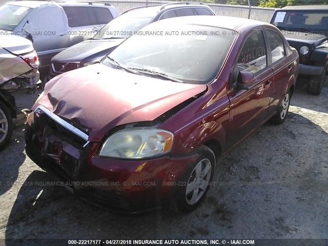 KL1TD5DE2AB087109 - 2010 CHEVROLET AVEO LS/LT RED photo 2