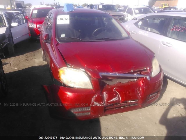 KL1TD5DE2AB087109 - 2010 CHEVROLET AVEO LS/LT RED photo 6