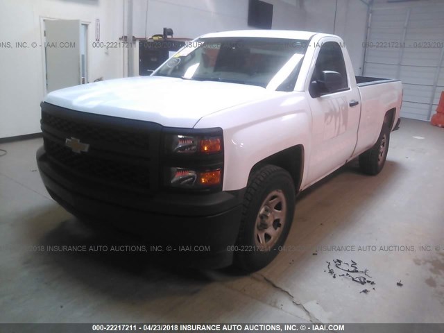 1GCNCPEH5EZ304402 - 2014 CHEVROLET SILVERADO C1500 WHITE photo 2