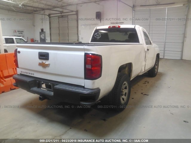 1GCNCPEH5EZ304402 - 2014 CHEVROLET SILVERADO C1500 WHITE photo 4