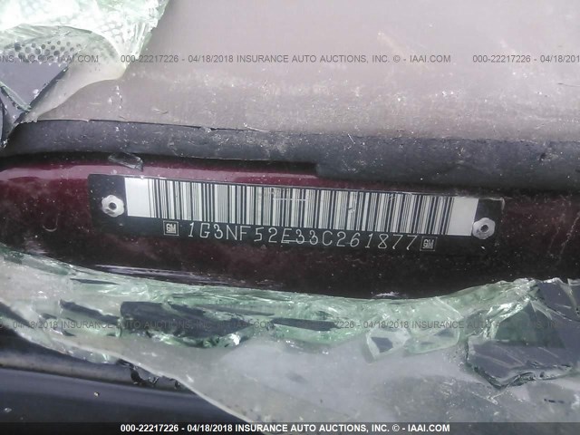 1G3NF52E33C261877 - 2003 OLDSMOBILE ALERO GLS 栗色 照片 9