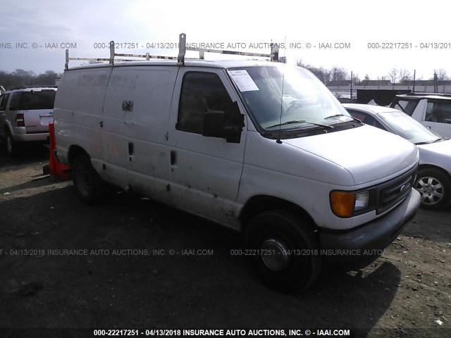 1FTNE24L76HA70774 - 2006 FORD ECONOLINE E250 VAN WHITE photo 1