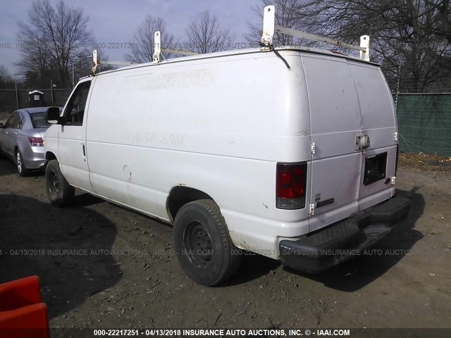 1FTNE24L76HA70774 - 2006 FORD ECONOLINE E250 VAN WHITE photo 3