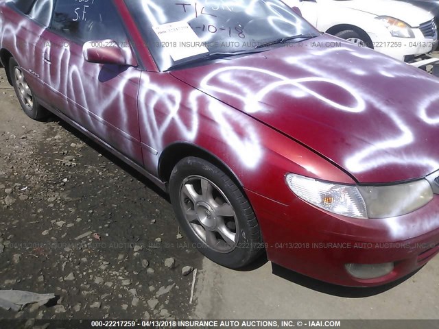 2T1FF22P3YC393573 - 2000 TOYOTA CAMRY SOLARA SE/SLE წითელი ფოტო 6