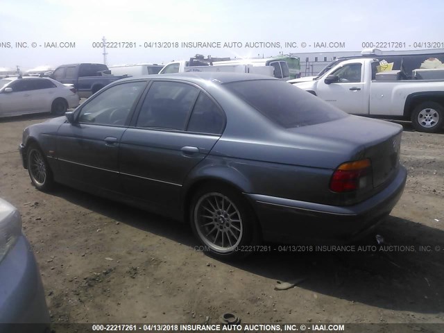 WBADN5348YGC95673 - 2000 BMW 540 I BLUE photo 3
