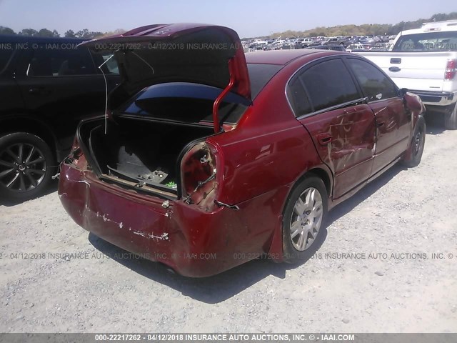 1N4AL11D66N429194 - 2006 NISSAN ALTIMA S/SL RED photo 4