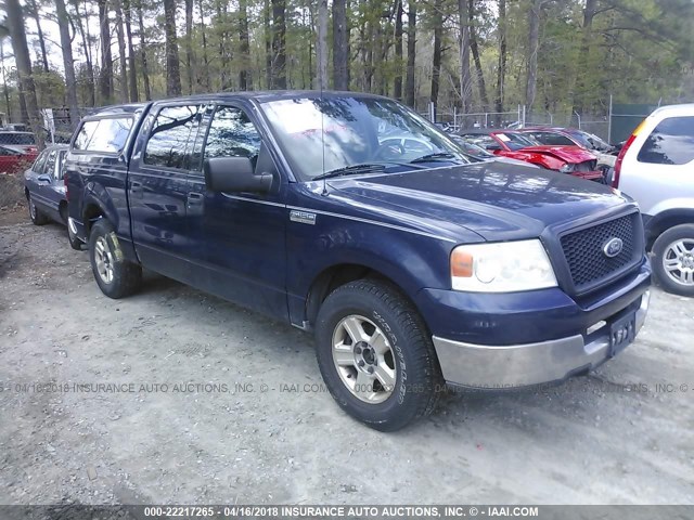 1FTPW125X4KA31813 - 2004 FORD F150 SUPERCREW BLUE photo 1