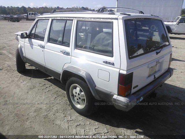 1J4FJ58S6NL233228 - 1992 JEEP CHEROKEE LAREDO WHITE photo 3