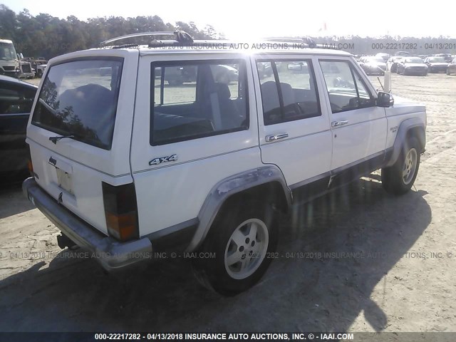 1J4FJ58S6NL233228 - 1992 JEEP CHEROKEE LAREDO WHITE photo 4