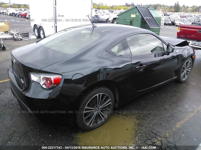 JF1ZNAA12D1711162 - 2013 TOYOTA SCION FR-S BLACK photo 4