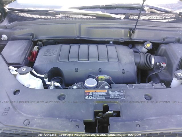 1GKKVRED0CJ110768 - 2012 GMC ACADIA SLT-1 Чорний фото 10