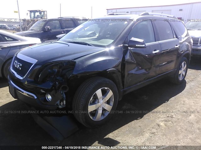 1GKKVRED0CJ110768 - 2012 GMC ACADIA SLT-1 BLACK photo 2