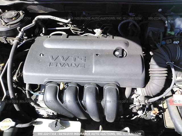 2T1LR32E04C242134 - 2004 TOYOTA COROLLA MATRIX XR BLACK photo 10