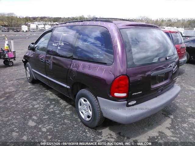 2B4GP2535YR689640 - 2000 DODGE CARAVAN MAROON photo 3