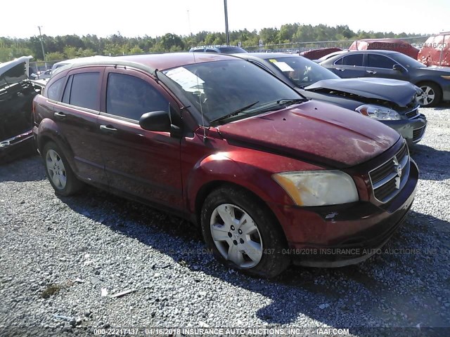 1B3HB48B17D163447 - 2007 DODGE CALIBER SXT RED photo 1