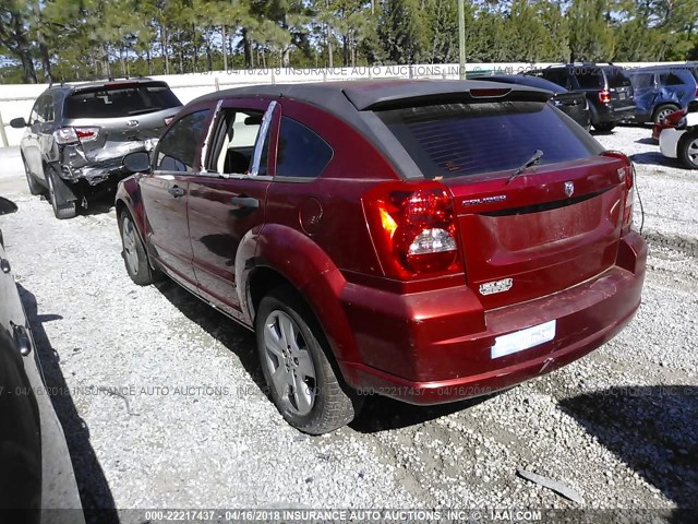 1B3HB48B17D163447 - 2007 DODGE CALIBER SXT RED photo 3