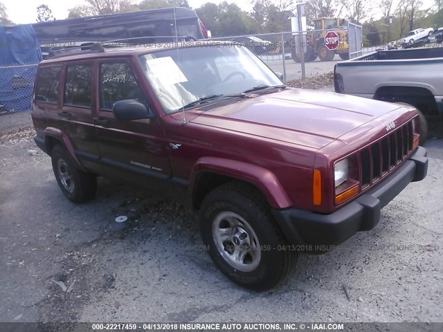 1J4FT68SXXL549041 - 1999 JEEP CHEROKEE SPORT/CLASSIC მუქწითელი ფოტო 1