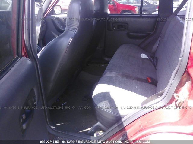 1J4FT68SXXL549041 - 1999 JEEP CHEROKEE SPORT/CLASSIC მუქწითელი ფოტო 8