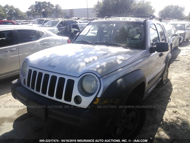 1J4GK48K37W554754 - 2007 JEEP LIBERTY SPORT 银色 照片 2