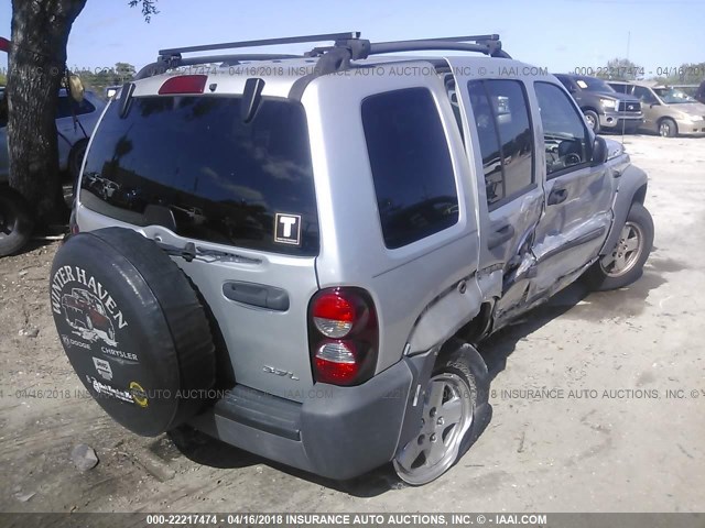 1J4GK48K37W554754 - 2007 JEEP LIBERTY SPORT 银色 照片 4