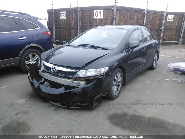 19XFA1F90BE023453 - 2011 HONDA CIVIC EXL BLACK photo 2